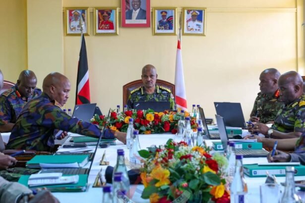 Chief of the Defence Forces General Charles Kahariri chairs the 73rd Kenya Ordnance Factories Corporation Board of Directors meeting in Eldoret. (Photo: Kenya Ministry of Defence)